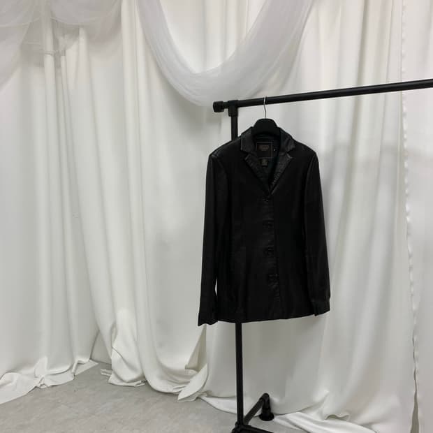 Coach leather blazer