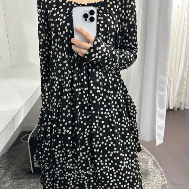 sunao kuwahara dot knit onepiece