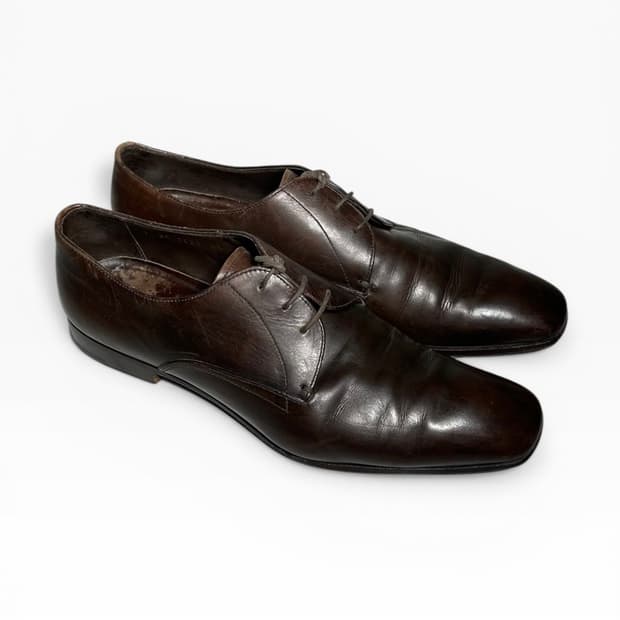 프라다 브라운 더비 슈즈