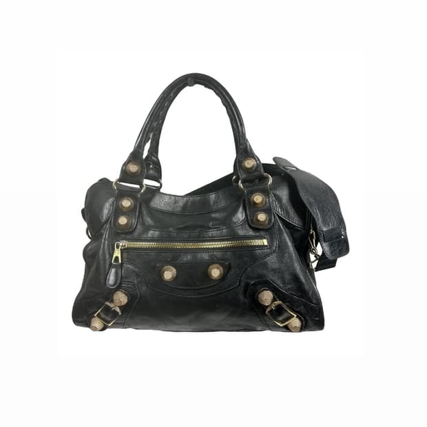 발렌시아가 모터백 블랙