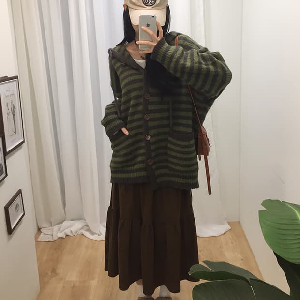 Women Vintage Knit Cardigan XL