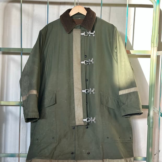 80년대 미군 소방관 덕코트 & 울 라이너 세트 (LARGE, LONG)