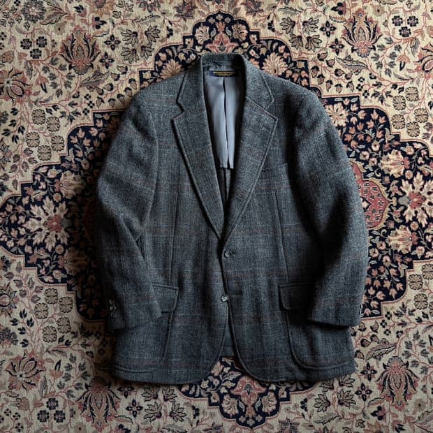 브룩스 브라더스 트위드 테일러드 자켓 100~105