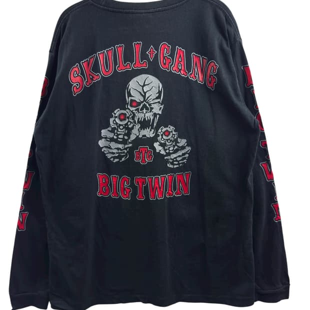 JPN SKULL GANG 프린팅 롱슬리브1243