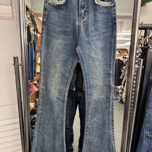 japanese vintage 여성 부츠컷 데님팬츠(밴딩)