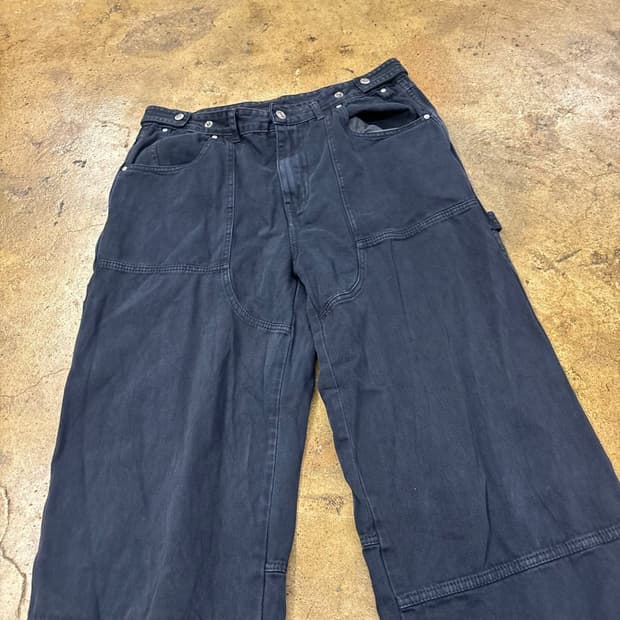 [정품/L] 코드그라피 블랙 와이드 데님 팬츠