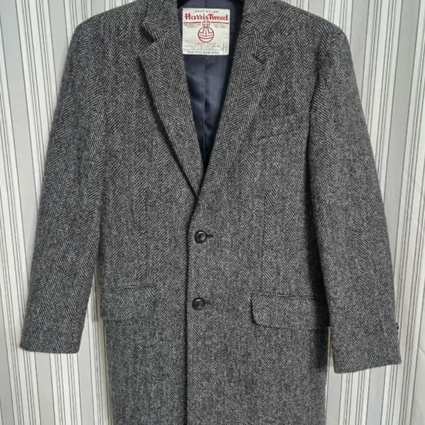 (95)  헤지스 해리스트위드 헤링본 남성 코트
