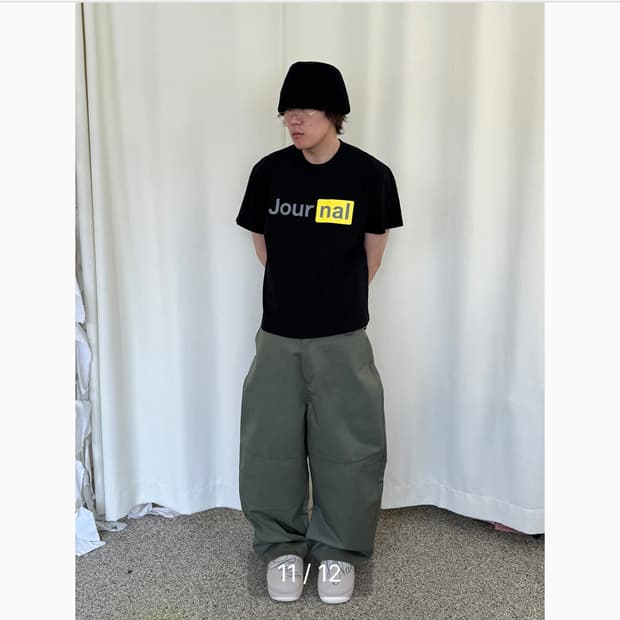 Png journal double knee pants olive