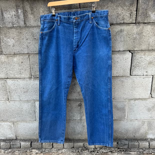 90s 랭글러 빈티지 13mwz 워싱 카우보이컷 부츠컷 데님 팬츠