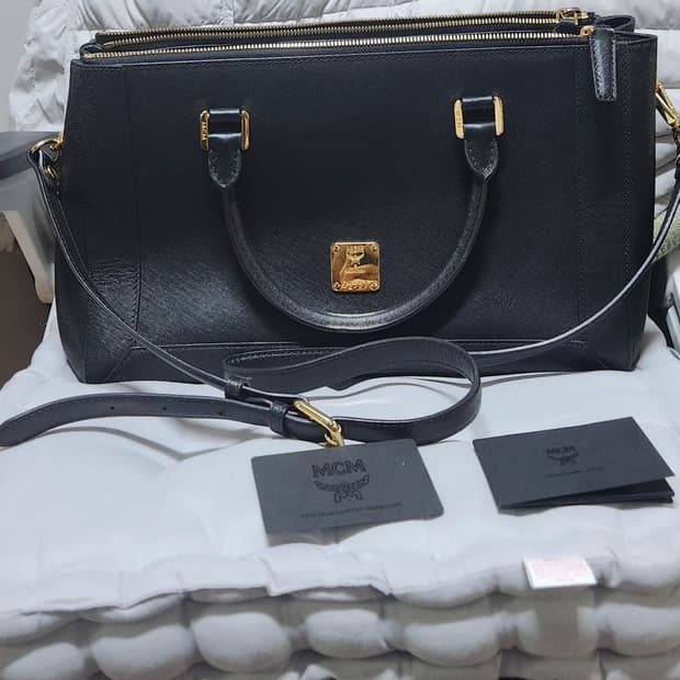 MCM 누오보 엘 L사이즈 블랙