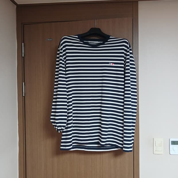 메종키츠네 스트라이프 긴팔 티셔츠 XXL 