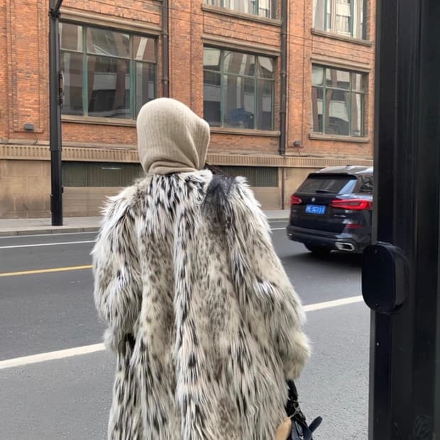 페이크퍼 자켓 m