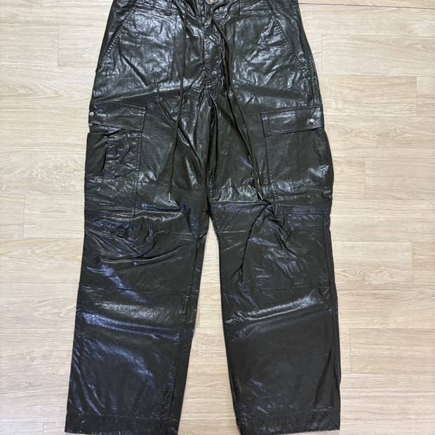 브루앙 레더 레더 팬츠