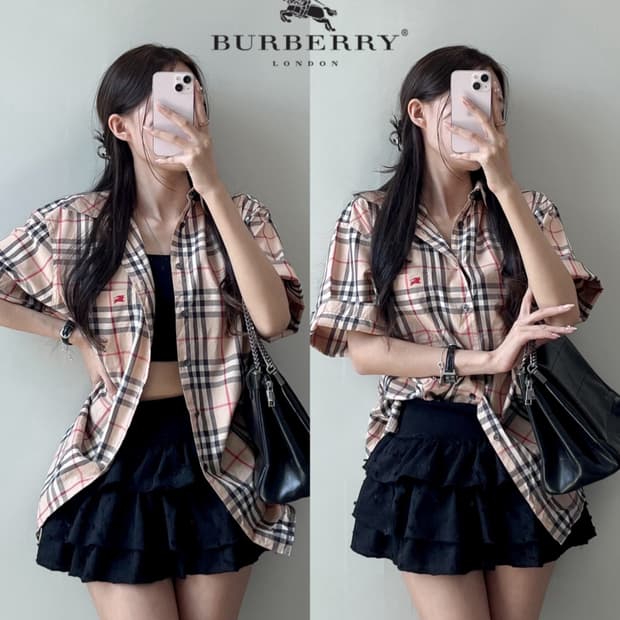 버버리 반팔 셔츠