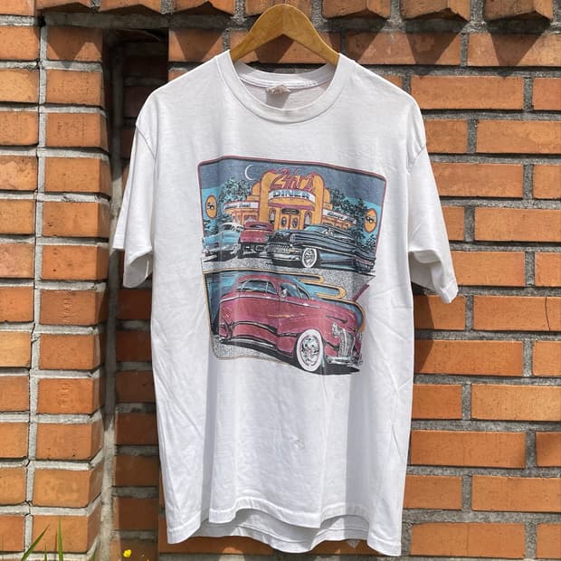 90s 싱글스티치 24hr 다이너 핫로드 티셔츠