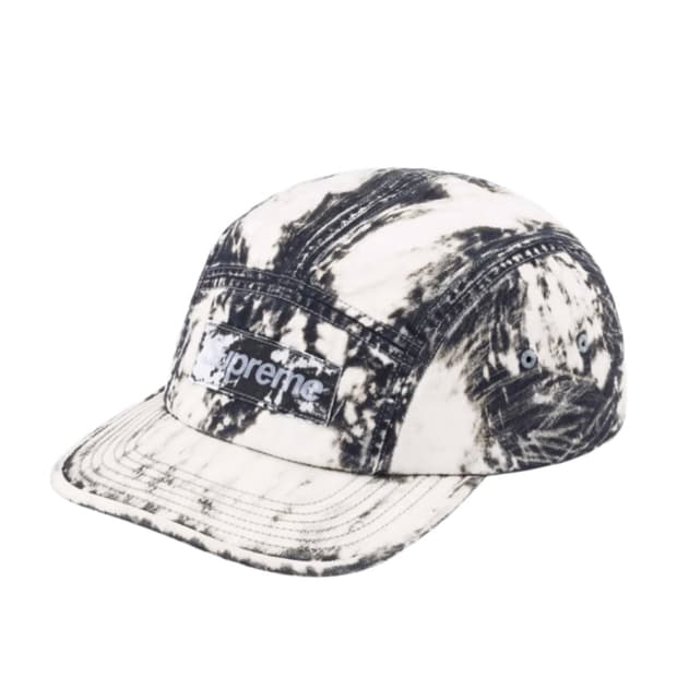 Supreme Bleached Chino Camp Cap Black