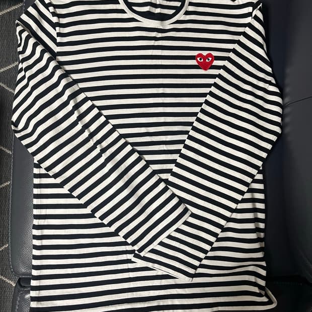 꼼데가르송 플레이 스트라이프 롱슬리브 L