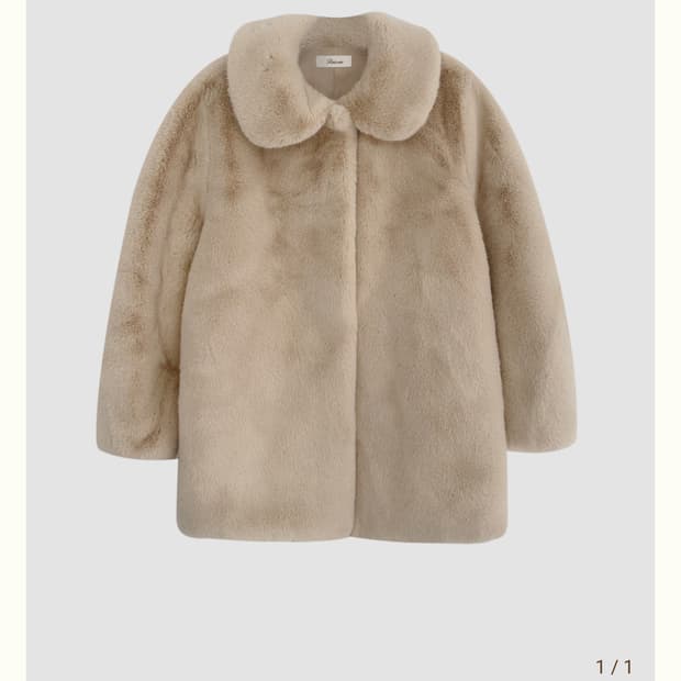 리본빛 에디트 퍼자켓 베이지