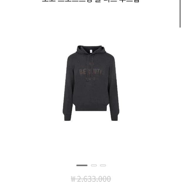 벨루티 24 F/w 로고 니트 후드 판매 합니다.