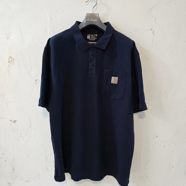 칼하트 네이비 루즈핏 반팔 카라티 XL