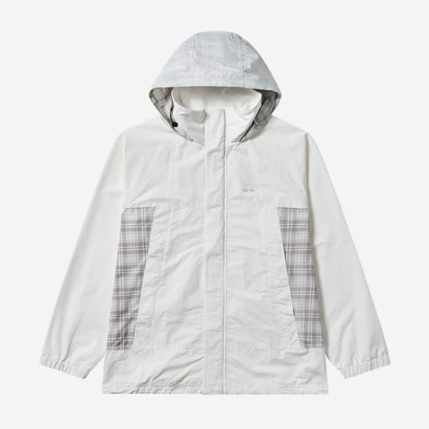 구해요 산산기어 뷰티풀 체크 바람막이 화이트