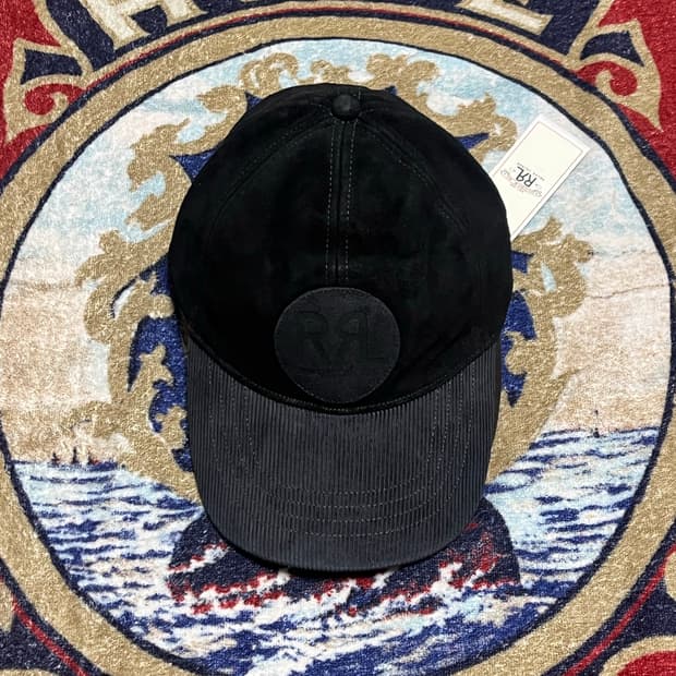 더블알엘 (RRL) 로고 스웨이드 볼캡