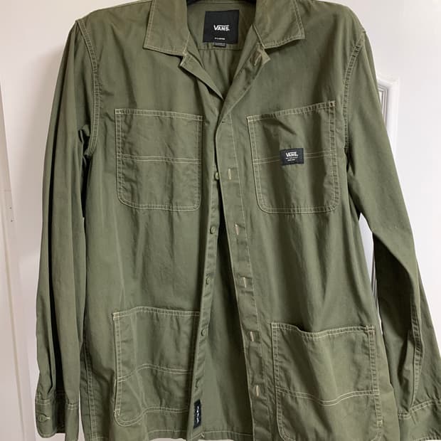 VANS 카키색 면 셔츠