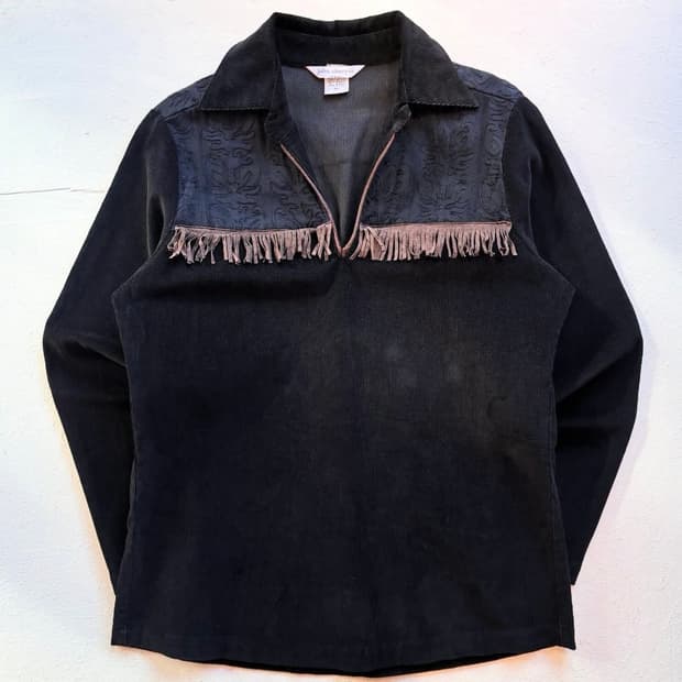 코듀로이 프린지 셔츠