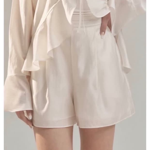 퍼제인 Camille Sheer Pintuck Halt Pants