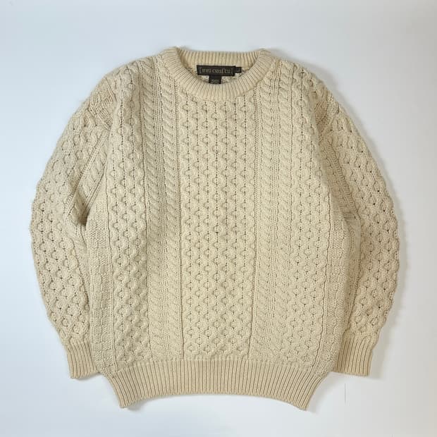 풀오버 트위스트 스웨터 아이보리 울109