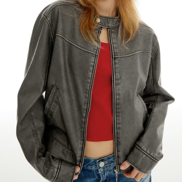 페퍼페퍼 비건 모터 레더자켓