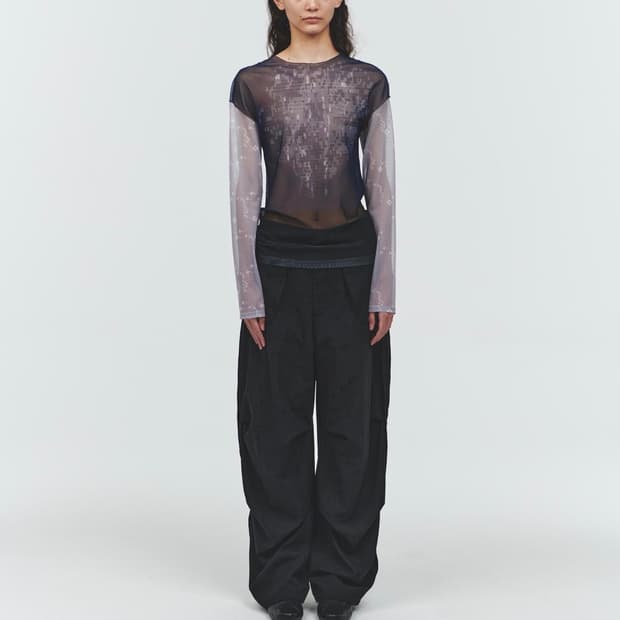 오들리워크샵 Decompose Embroidered Knee Dart T