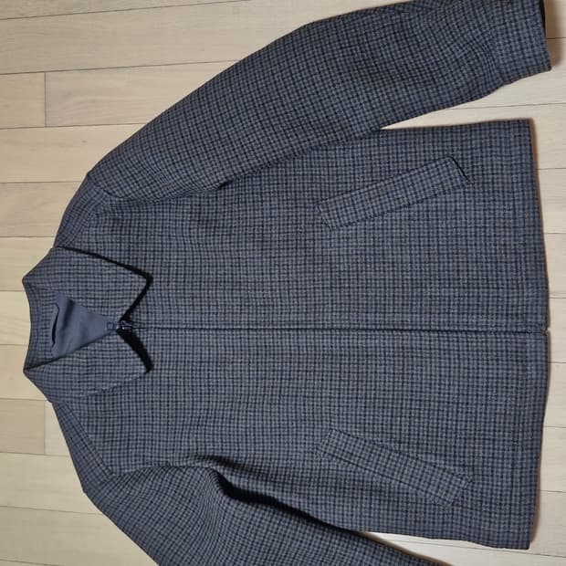 체크 블루종자켓