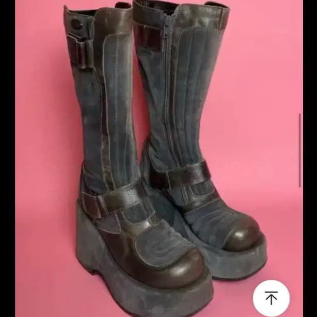 빈티지 스웨이드 플랫폼 부츠