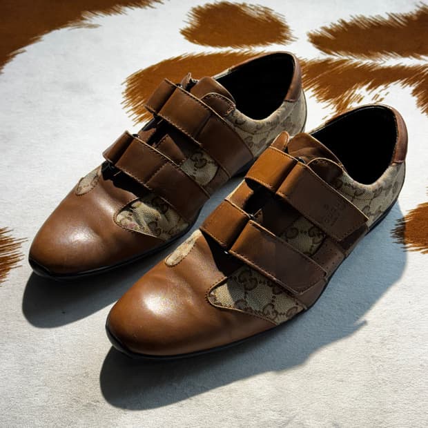 구찌 아카이브 00s 레더 벨크로 슈즈 43 (280)