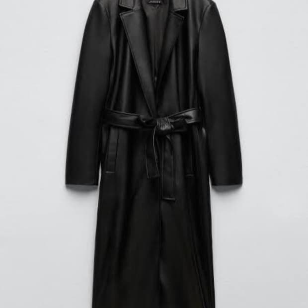 자라 에코레더 롱 코트 / 여성 코트/ 여자 코트 