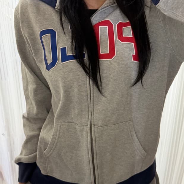 폴로 랄프로렌 그레이 후드집업 xl