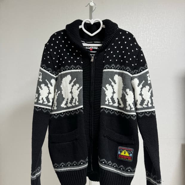 Bape 베이프 니트 집업 XL