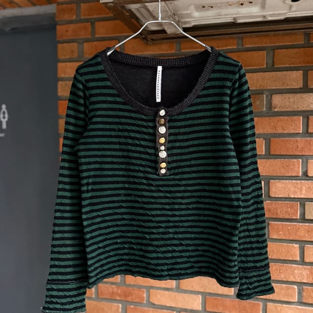 sunaokuwahara 스트라이프 롱 슬리브