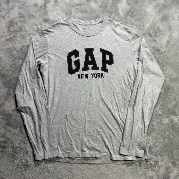GAP 갭 빅로고 그레이 긴팔 롱슬리브