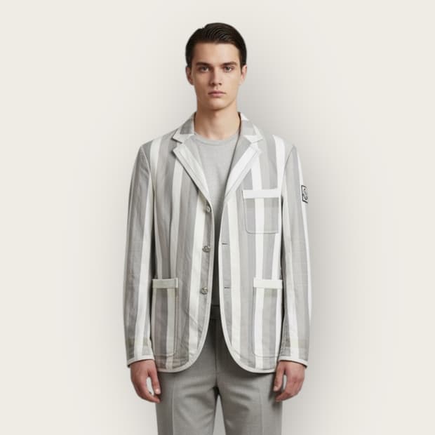 2/ 몽클레어X톰브라운 감마블루 은장 블레이저 자켓