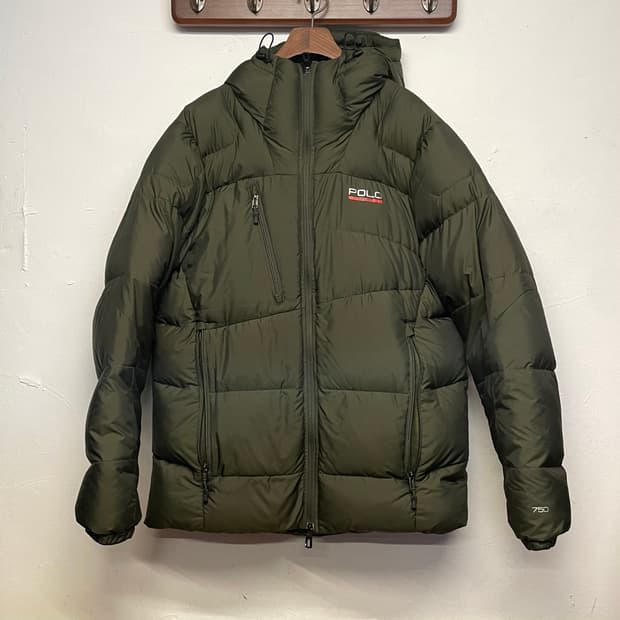 폴로 스포츠 750필 카키 덕 다운 패딩 