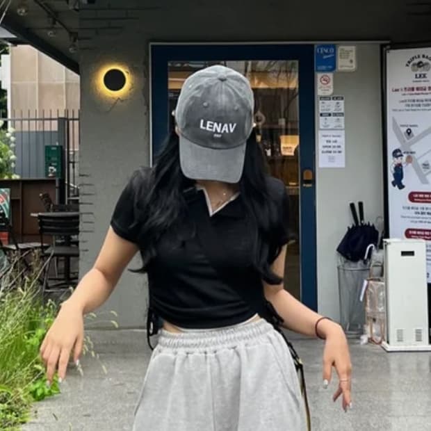 후크 LENAV 차콜 볼캡