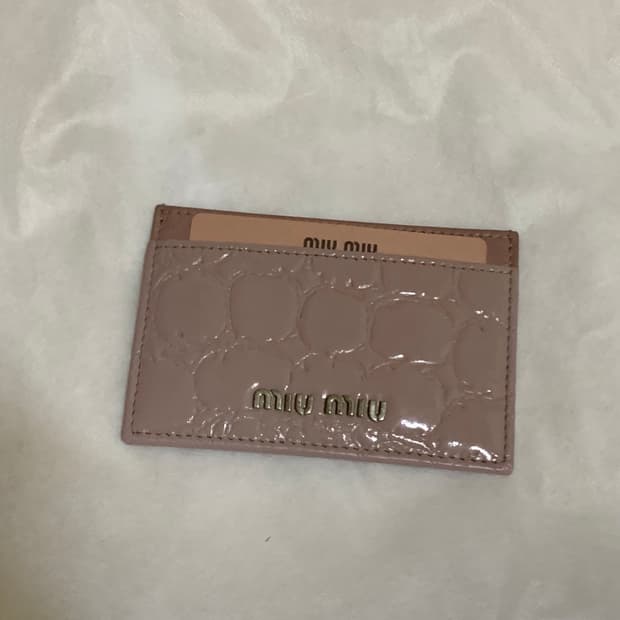 빈티지 ) miumiu 미우미우 크로커패턴 페이던트 카드지갑