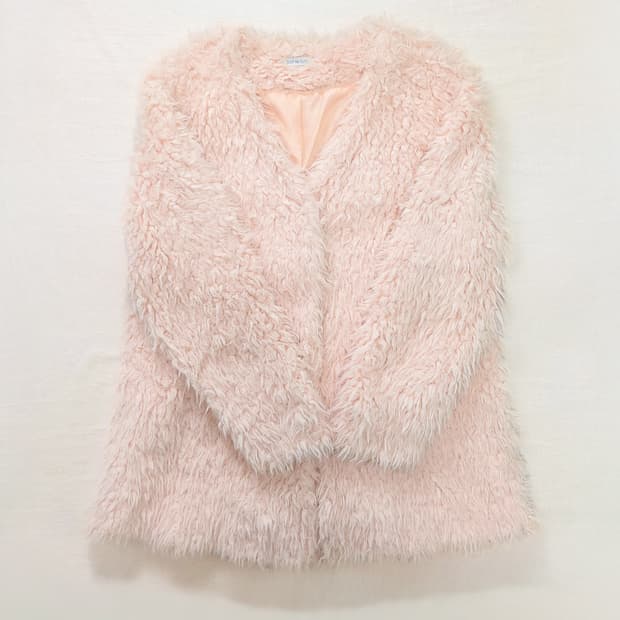 올리브 데 올리브 핑크 샤기 퍼 자켓 (일본빈티지) y2k/ 갸루