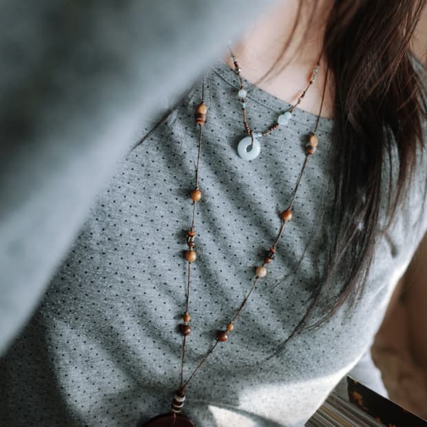 mint donut necklace 민트 도넛 핸드메이드 목걸이