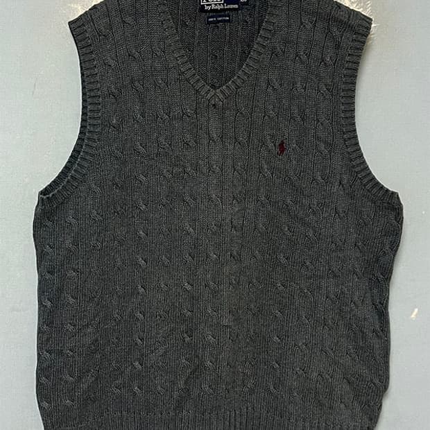 POLO 폴로 남자 꽈배기 니트조끼 캐주얼 L 100-105