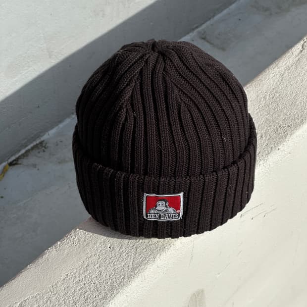 [F] 벤 데이비스 로고 블랙 비니 모자