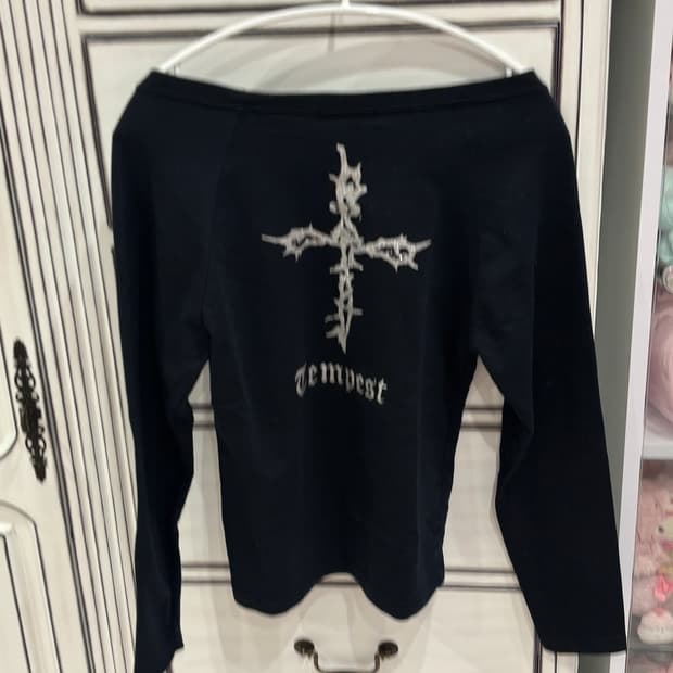 갸루 걀펑 Y2K 와투케 펑투케 오네갸루 블랙 롱슬리브