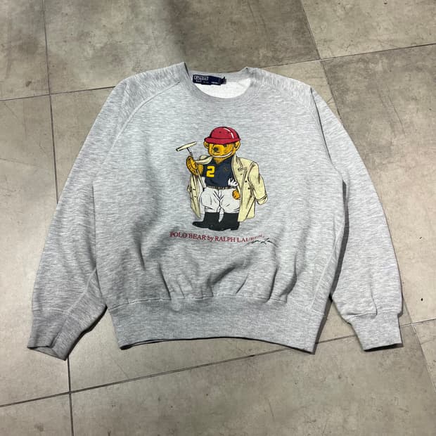 90s 폴로 랄프로렌 베어 맨투맨 